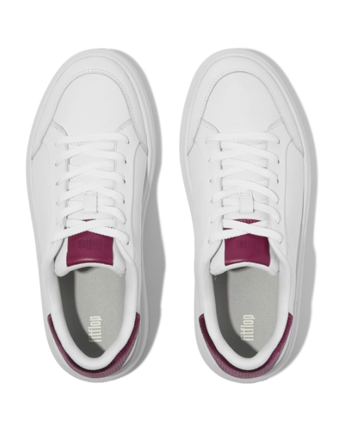 Rtg Sequin-Backtab Leather Sneakers Urban White/Ruby