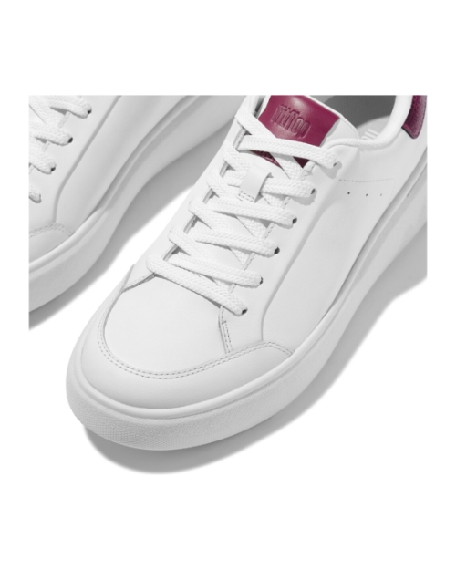 Rtg Sequin-Backtab Leather Sneakers Urban White/Ruby