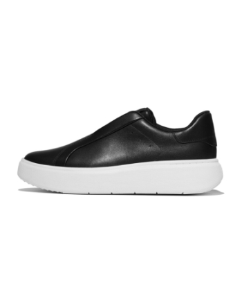 FitFlop Rtg Leather Laceless Sneakers Black