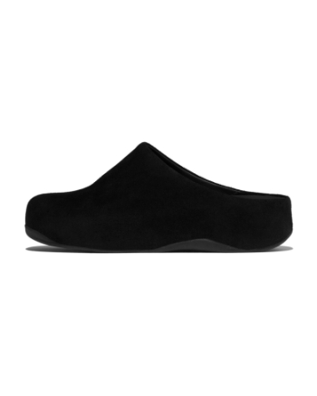 FitFlop Shuv Suede Clogs All Black
