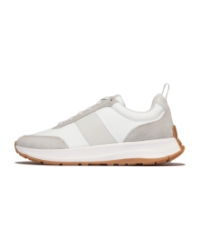 F-Mode Flow Mens Suede-Mix Sneakers Urban White/Clay Grey