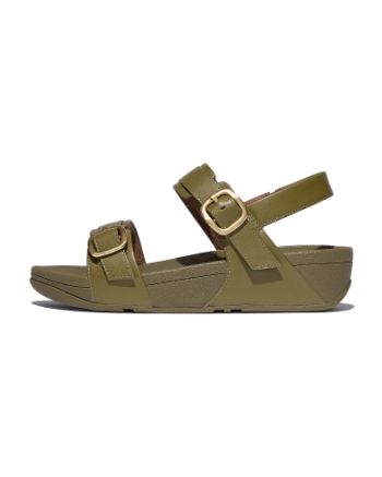 FitFlop Lulu Adjustable Sandal - Leather Camo-Green