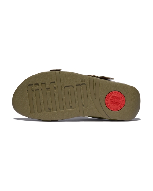 Lulu Adjustable Sandal - Leather Camo-Green