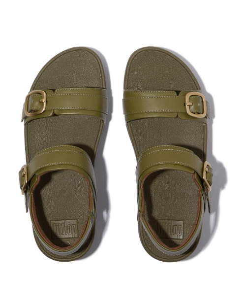 Lulu Adjustable Sandal - Leather Camo-Green
