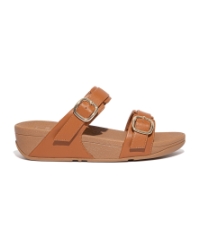 Lulu Adjustable Slide - Leather Light Tan