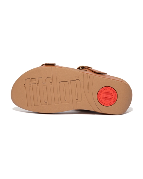 Lulu Adjustable Slide - Leather Light Tan