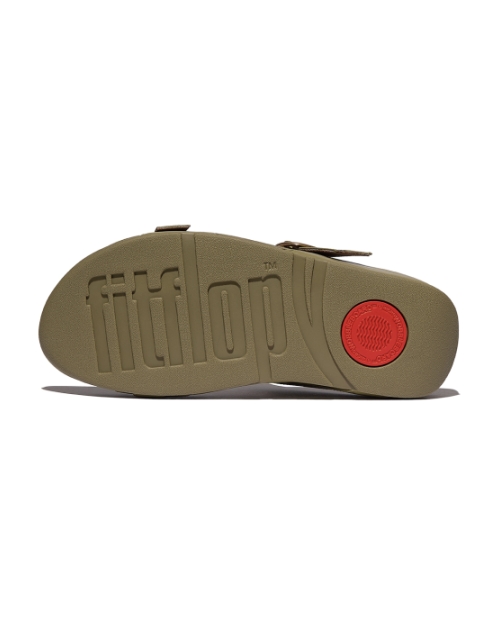 Lulu Adjustable Slide - Leather Camo-Green