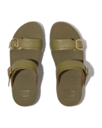 Lulu Adjustable Slide - Leather Camo-Green