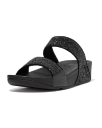 Lulu Slide - Glitter Black Glitter