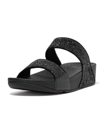FitFlop Lulu Slide - Glitter Black Glitter