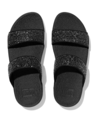 Lulu Slide - Glitter Black Glitter