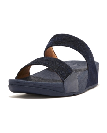 FitFlop Lulu Slide - Geo Glitz Midnight Navy