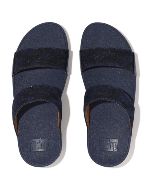 Lulu Slide - Geo Glitz Midnight Navy