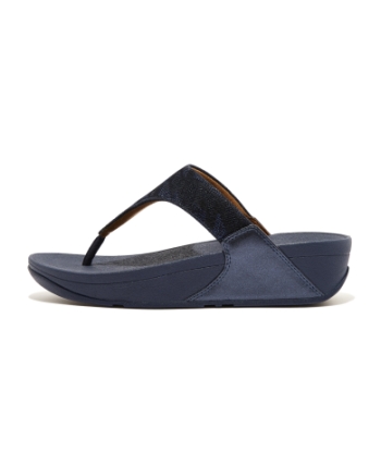 FitFlop Lulu Toe Post - Geo Glitz Midnight Navy