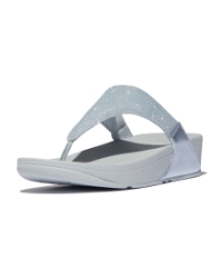 Lulu Shimmerlux Toe-Post Sandals Quiet Blue