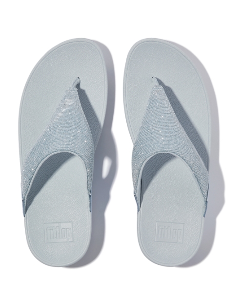 Lulu Shimmerlux Toe-Post Sandals Quiet Blue