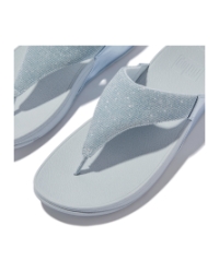 Lulu Shimmerlux Toe-Post Sandals Quiet Blue