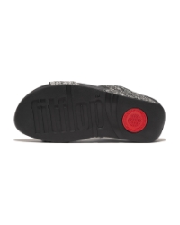 Lulu Shimmerweave Slides Black Mix