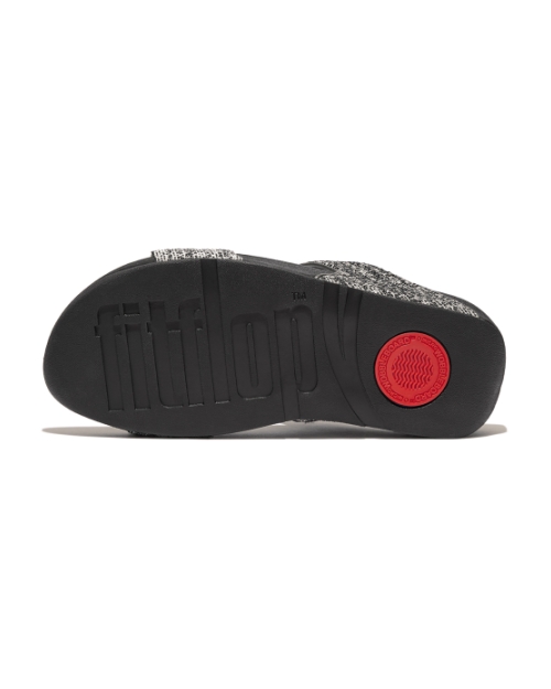 Lulu Shimmerweave Slides Black Mix
