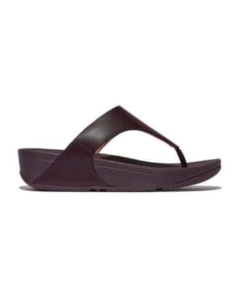 FitFlop Lulu Leather Toepost Plumberry