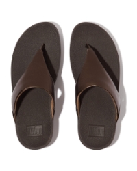 Lulu Leather Toepost Metallic Chocolate Brown