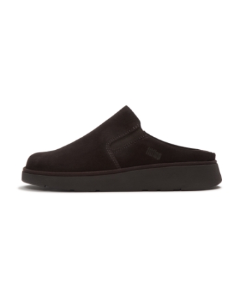 FitFlop Gen-FF Closed Back Mule - Suede Chocolate Brown