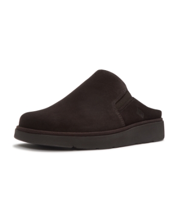 FitFlop Gen-FF Closed Back Mule - Suede Chocolate Brown