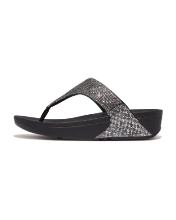 FitFlop Lulu Toe Post - Glitterball Silver