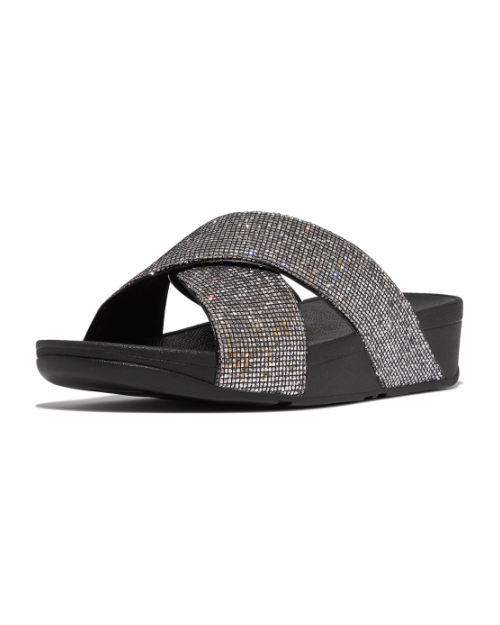 Lulu Cross Slide - Glitterball Silver