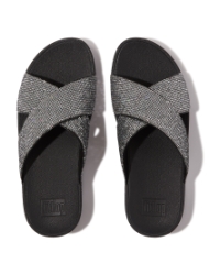 Lulu Cross Slide - Glitterball Silver