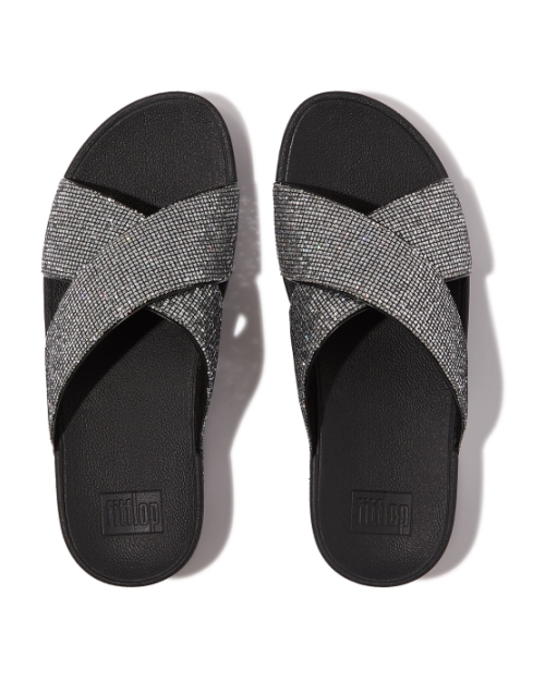 Lulu Cross Slide - Glitterball Silver