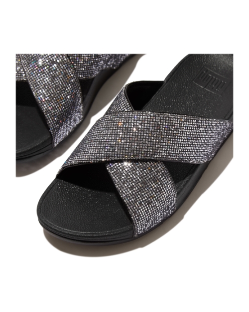 Lulu Cross Slide - Glitterball Silver