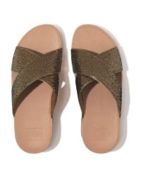 Lulu Cross Slide - Glitterball Old Gold