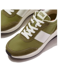 F-Mode Flow Sneaker - Nylon & Suede Mix Camo-Green Mix