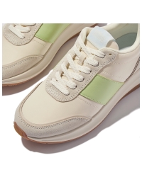 F-Mode Flow Sneaker - Nylon & Suede Mix Lime Mix