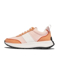 F-Mode Flow Sneaker - Nylon & Suede Mix Peachy/Clay Pink Mix