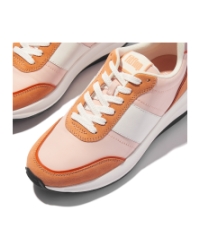 F-Mode Flow Sneaker - Nylon & Suede Mix Peachy/Clay Pink Mix