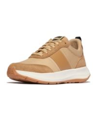 F-Mode Flow Sneaker - Nylon & Suede Mix Camel Mix