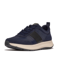 F-Mode Flow Sneaker - Mixed Materials Midnight Navy/Black