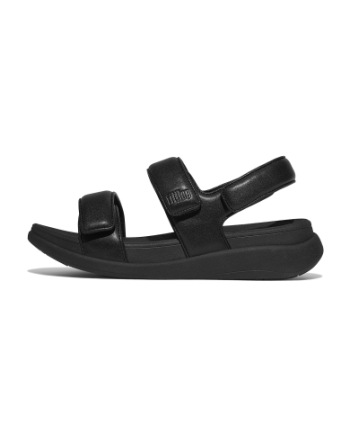 FitFlop F-Mode Go Adjustable Flatform Back-Strap Sandals All Black