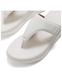 F-Mode Go Adjustable Flatform Toe-Post Sandals Urban White