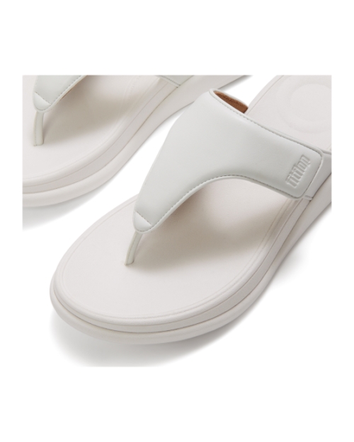 F-Mode Go Adjustable Flatform Toe-Post Sandals Urban White