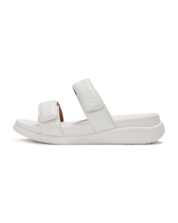 FitFlop F-Mode Go Adjustable Flatform Two-Bar Slides Urban White