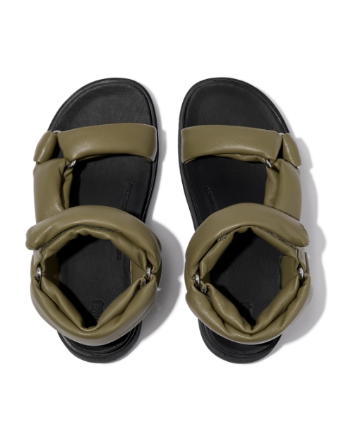Gen-FF Soft-Leather Back-Strap Sandals Camo-Green