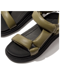 Gen-FF Soft-Leather Back-Strap Sandals Camo-Green