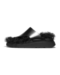 Gen-FF X Roksanda Cut-Out Leather Slides Black