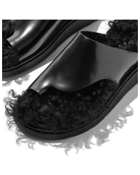 Gen-FF X Roksanda Cut-Out Leather Slides Black