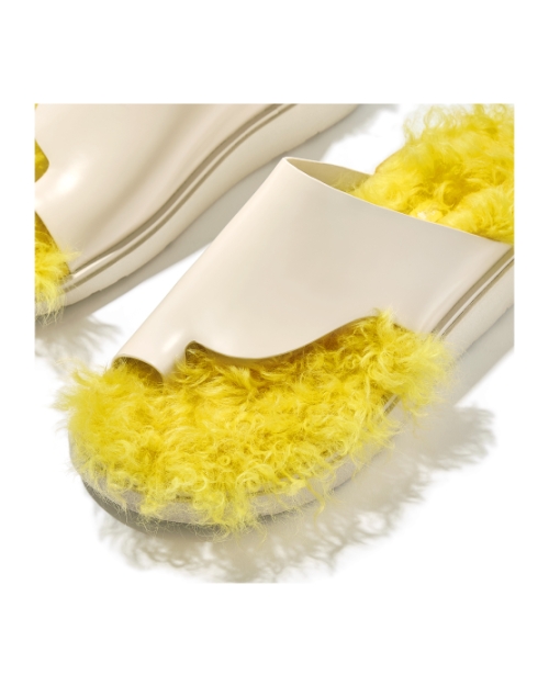 Gen-FF X Roksanda Cut-Out Leather Slides Elderflower/Marigold