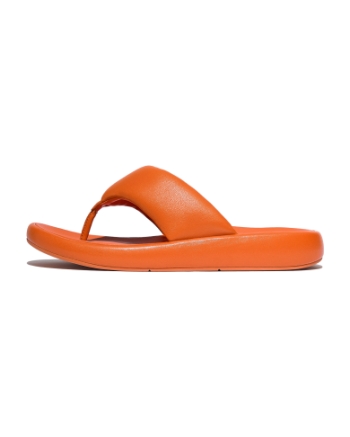 FitFlop Iqushion D-Luxe Padded Leather Toe-Post Sandals Satsuma