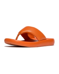Iqushion D-Luxe Padded Leather Toe-Post Sandals Satsuma